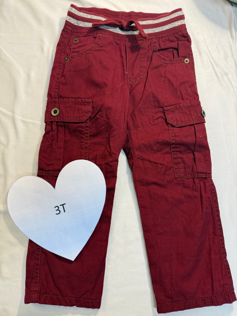 Gymboree Red Casual Elastic Waist Cargo style Pants